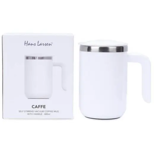 Caffe Hans Larsen Auto-Stirring Coffee Mug White Gift Box